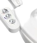 Hibbent Toilet Seat Bidet with Self Cleaning Dual Nozzle, Hot and Cold Water Spray Non-Electric Mechanical Bidet Toilet Attachment for Rear or Female