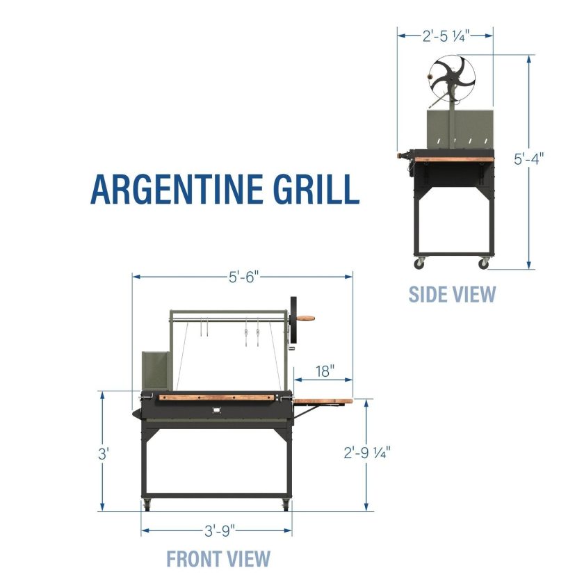 Premium Argentine/Santa Maria BBQ Grill with Wood Fire and Charcoal Grill Discounted - Image 3