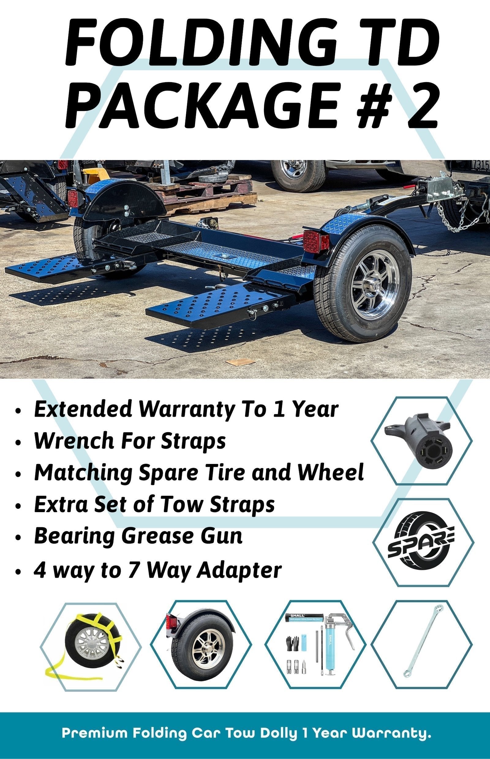 Premium Folding Tow Dolly - Image 2
