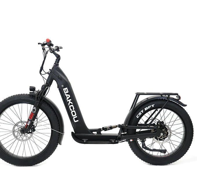 Bakcou Grizzly Electric Scooter 48V 21Ah 1000W Rear Hub Motor Full Suspension All-Terrain Fat Tires