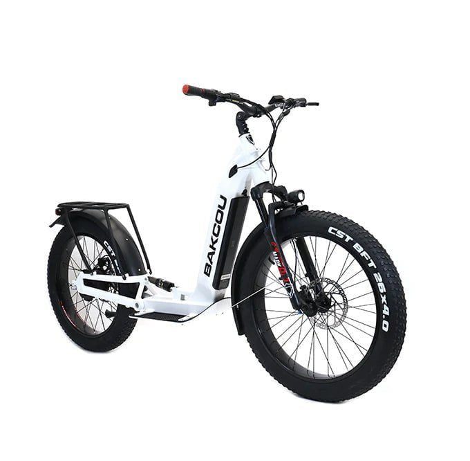 Bakcou Grizzly Electric Scooter 48V 21Ah 1000W Rear Hub Motor Full Suspension All-Terrain Fat Tires