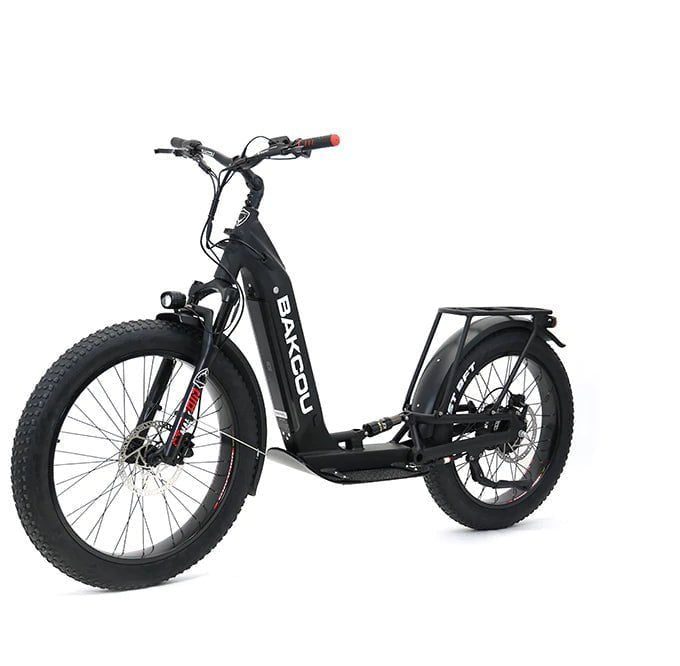 Bakcou Grizzly Electric Scooter 48V 21Ah 1000W Rear Hub Motor Full Suspension All-Terrain Fat Tires