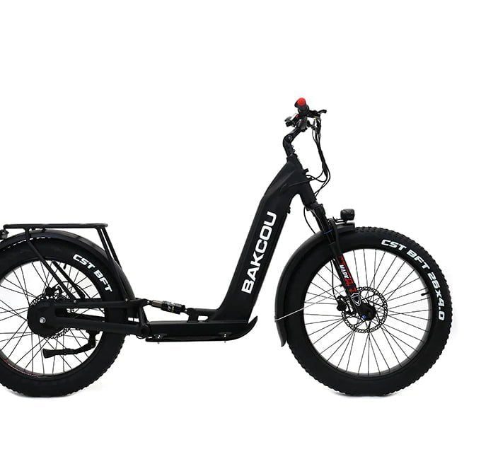 Bakcou Grizzly Electric Scooter 48V 21Ah 1000W Rear Hub Motor Full Suspension All-Terrain Fat Tires