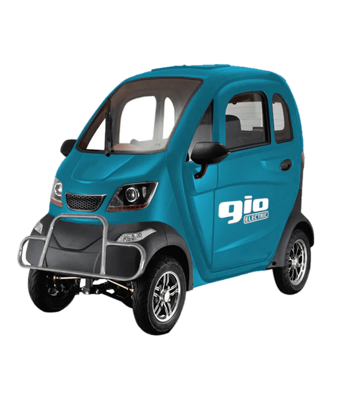 GIO GOLF ENCLOSED MOBILITY SCOOTER 60V 1200W, top speed 18mph, Range up to 30 miles, backup camera, heater, fan, alarm, media center, 500lb load capacity