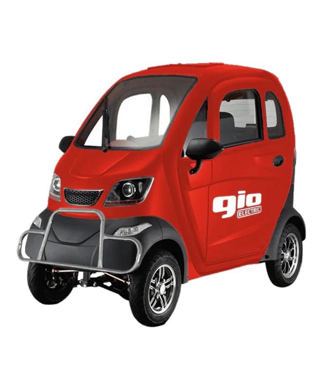 GIO GOLF ENCLOSED MOBILITY SCOOTER 60V 1200W, top speed 18mph, Range up to 30 miles, backup camera, heater, fan, alarm, media center, 500lb load capacity