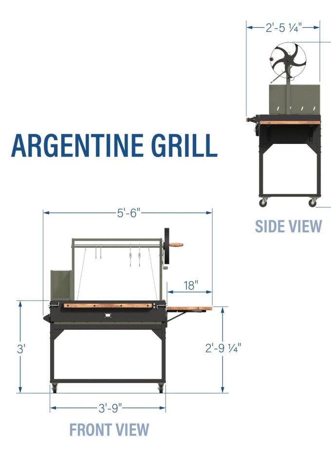 Premium Argentine/Santa Maria BBQ Grill with Wood Fire and Charcoal Grill Discounted