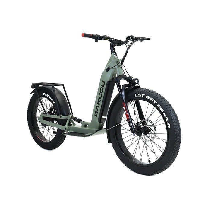Bakcou Grizzly Electric Scooter 48V 21Ah 1000W Rear Hub Motor Full Suspension All-Terrain Fat Tires